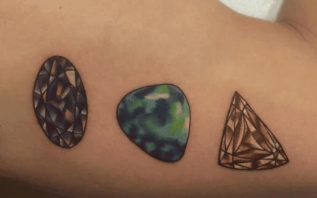 Birthstone Tattoos: Ink the Birthstone Color or a Representation of the Gem